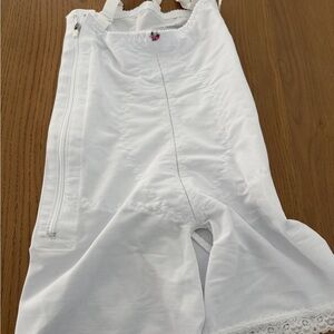 White Sleeveless Top with Lace Trim
